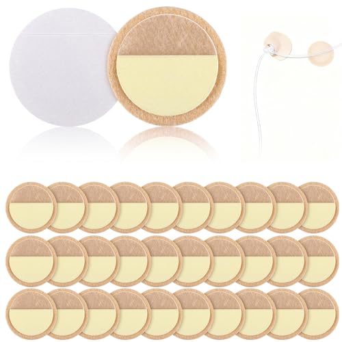 Nuanchu 30 Pair Gentle Adhesive Grip Tubing Skin Fixation Gentle Adhesive Grip Nasal Cannula System Beige Adhesives Pads for Secure Cannula Tubing Hold Skin Friendly CPAP Oxygen Accessories