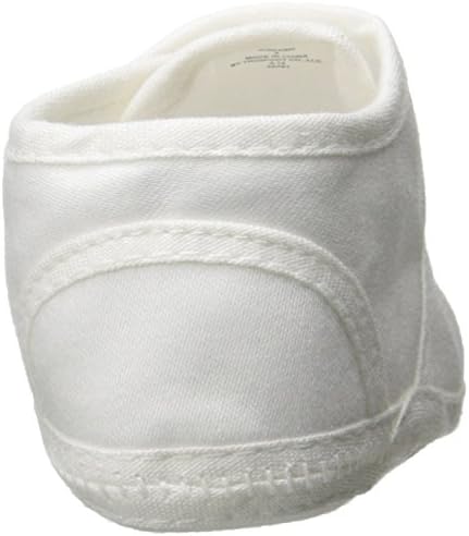 Little Things Mean A Lot Baby Boys White Cotton Sateen Pearl Button Christening Shoes - 4 | Image 3