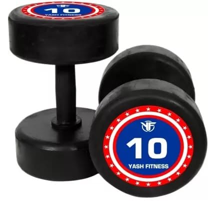 YASH FITNESS 10 Kg Pair Rubber Dumbbell Fixed Weight Dumbbell | Weight Dumbbell For Home Gym Workouts & Training, Gym Equipment Dumbbells Set | Dumbbells Weights For Men & Women (20 Kg) (B0D9M3DCCS) Amazon Price History, Amazon Price Tracker