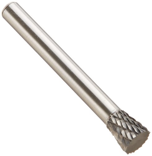 Image of Drill America SN-2 Carbide Burr /Rotary File Inverted Cone Double Cut for Die Grinder 3 /8 inch Dia. x 3 /8 inch Cut Length with 1 /4 inch Shank and 2-1 /8 inch Overall Length, DUL Series