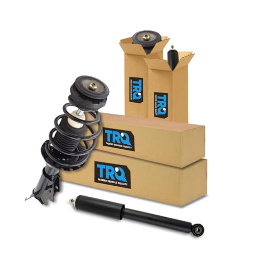 Image of TRQ Front and Rear Complete Strut Assembly & Shock Absorber Kit Complete Strut & Coil Spring Assembly Compatible with 2013 Chevrolet Malibu