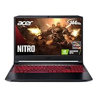 Acer Nitro 5 AN515-45-R83Z Gaming Laptop, AMD Ryzen 5 5600H Hexa-Core Processor | NVIDIA GeForce GTX 1650 | 15.6″ FHD 144Hz IPS Display | 8GB DDR4 | 256GB NVMe SSD | WiFi 6 | Backlit Keyboard