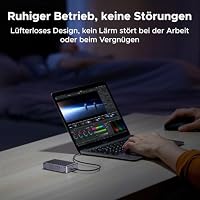 UGREEN 40Gbbps M2 SSD Gehäuse, USB4 nvme gehäuse kompatibel mit Thunderbolt 4 bis zu 3848MB/s, M.2 NVMe SSD Gehäuse kompatibel mit Mac mini M4, MacBook Pro M5 Pro/M5 Max, ASUS Z890 – Ansicht 4