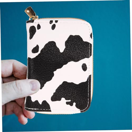Zipper Card Holder Wallet for Women Small Slim Purse Design Lightweight and Portable Cute Cow Pattern for Everyday Use4
