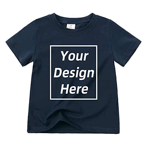 Kids Tales Custom Short Sleeve T-Shirts Add Your Own Text/Logo Design Shirt Personalized Kids Solid Cotton Tee Tops Clothes