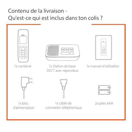 Gigaset A695A - téléphone DECT sans fil avec répondeur - grand écran à haut contraste - excellente qualité audio - profils sonores réglables - fonction mains libres - protection d'appel, Gris