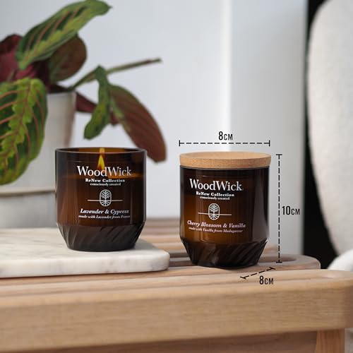 Woodwick Cherry Blossom & Vanilla candela profumata con stoppino in legno 184 g - 3