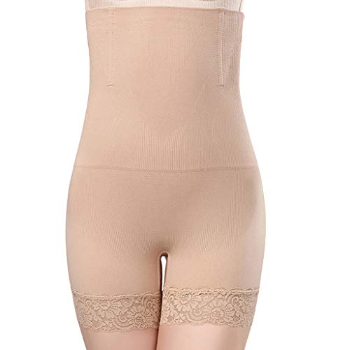 Bravetoshop Shapewear for Women High Waist Trainer Bodysuit Tummy Slim Body Shaper Under Bust (Khaki,L)