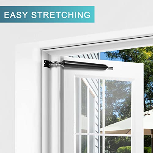 Screen Door Closers, 2 Pack Storm Door Closers, Pneumatic Door Closer Bracket Adjustable Closing Door Cushion Speed, Screen Doors And Safety Doors Cushioning Stable Door Closer System (Black) #TOP2