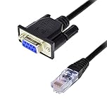 LFHUKEJI RJ45 to RS232, DB9 9-Pin Serial Port Female to RJ45 Cat5 Ethernet LAN Console 3.3Ft/1meter