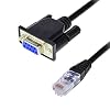 RJ45 to RS232,COOSO DB9 9 Serial Port Female to RJ45 Female Cat5 Ethernet LAN Console 16.4Ft