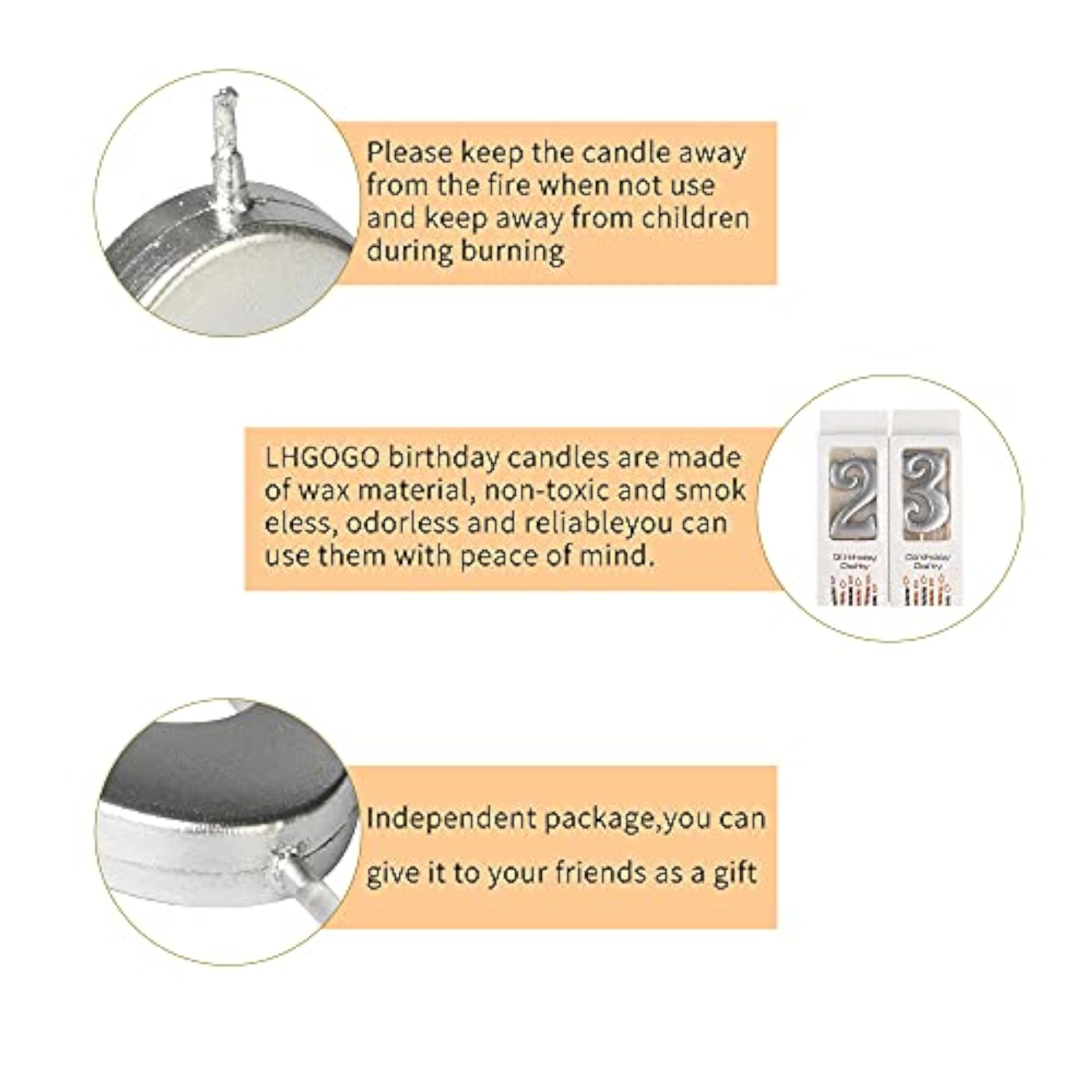 Silver 70th Birthday Candles for Cake Decoration