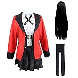 Paketliste: Blazer + Hemd + Rock + Krawatte + Halskette + Socken + Perücke + Perückenkappe
