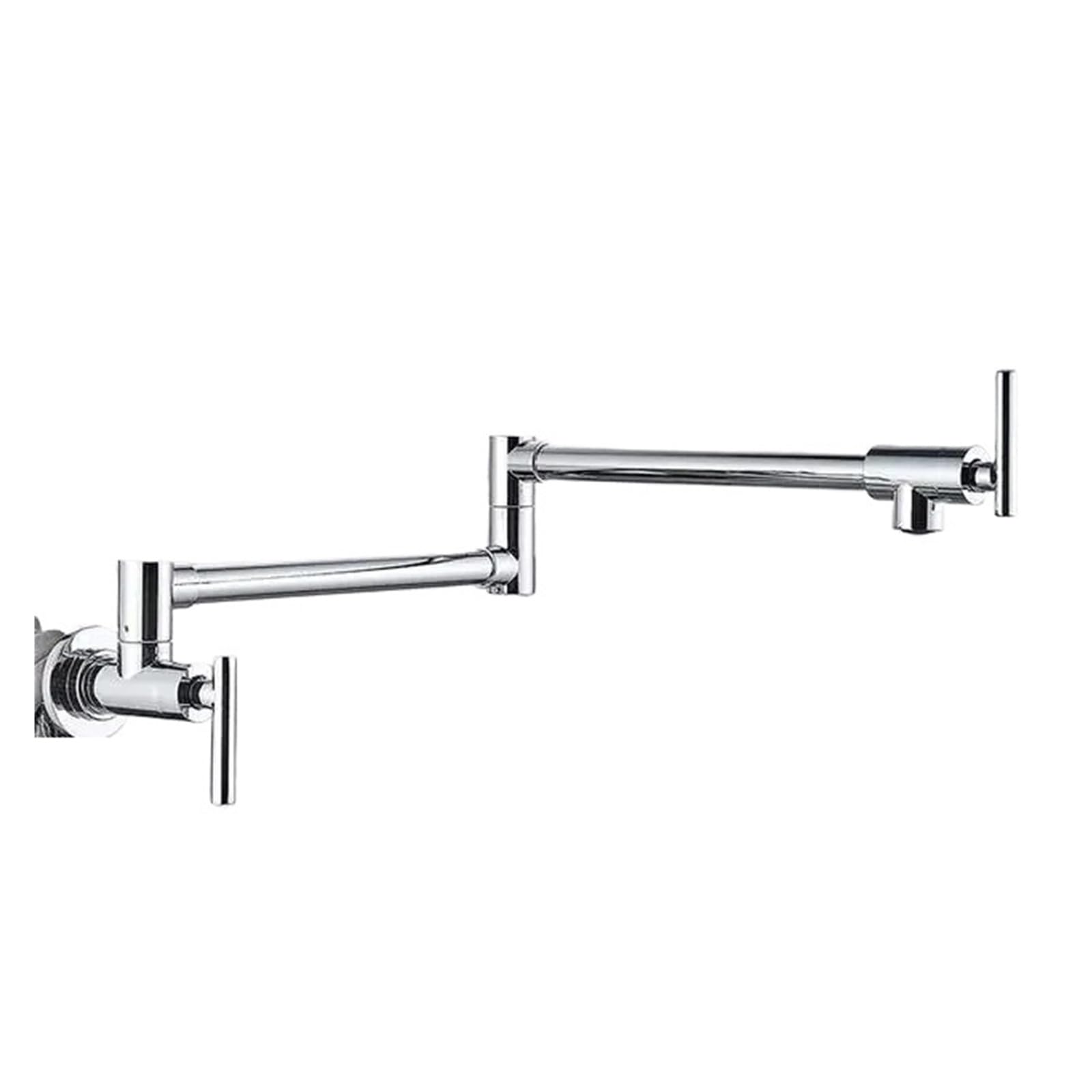ZQFHSX Brushed Kitchen Faucet Wall Mount Bathroom Basin Cold Water Washing Tap Rotate Folding Spout Brass for Most Scenarios(Brushed Nickel B)