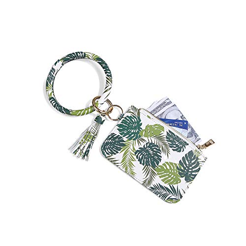 VariousHK Armband Schlüsselbund Armreif Schlüsselring mit Geldbörse Großer Kreis Armreif Schlüsselbund Quaste Armband Schlüsselhalter für Damen (style-5) Cover