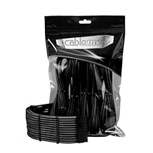 CableMod Pro ModFlex Sleeved 12V-2x6 12VHPWR StealthSense Cable Extension Kit Black, 16-pin to Triple 8-pin