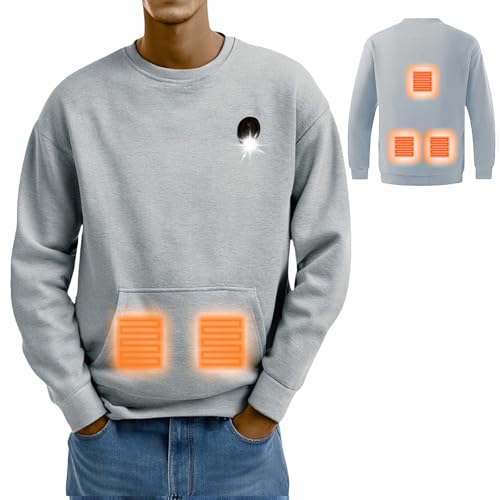 Heated Hoodie for Men Women USB Electric Heated Hooded Sweatshirt Heating Warm Sweatshirts Hiking Outdoor Pullover Hoodies