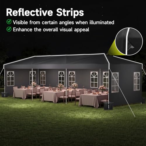 Image of Tangkula 10x30 FT Pop Up Canopy with Center Lock