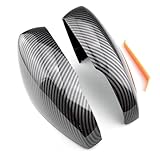 Montage: 2 pièces pour VW pour Polo MK5 6R 6C ABS couvercle de rétroviseur latéral garniture de coque de remplacement capuchons de rétroviseurs latéraux noirs