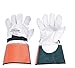 Salisbury Elec. Glove Protector, 9, White/Orange, PR