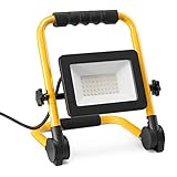 AHORRA ESPACIO: El proyector de trabajo mide 33.5 x 8 x 35 CM y es plegable, podrás guardarlo y transportarlo de forma fácil. ¡Podrás iluminar desde una construcción hasta un lugar de acampada sin problemas!
