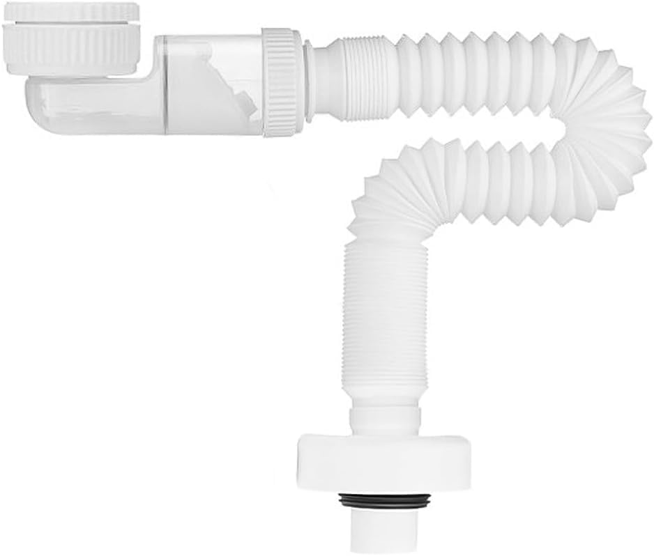 Sifón de 11/4 pulgadas, Manguera de Drenaje Flexible, Desagüe Fre...
