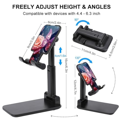 Support de téléphone pliable rose papillon universel compatible iPhone Android - 2