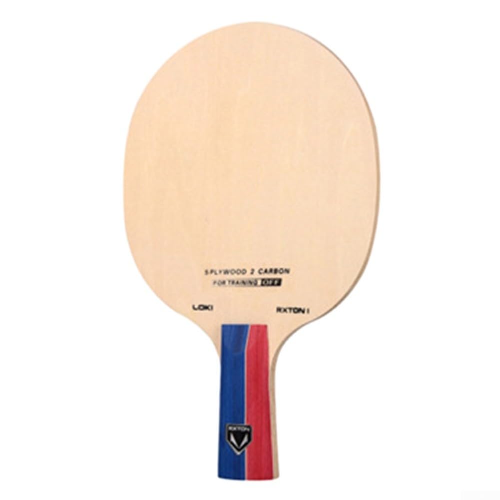 Lama aerodinamica della racchetta da ping pong che combina proprietà leggere di legno a 5 strati con due carboni