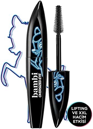 LOréal Paris Bambi Eye Oversized tusz do rzęs, mascara, długie i zalotnie podkręcone rzęsy, 01 Black, 9,4 ml