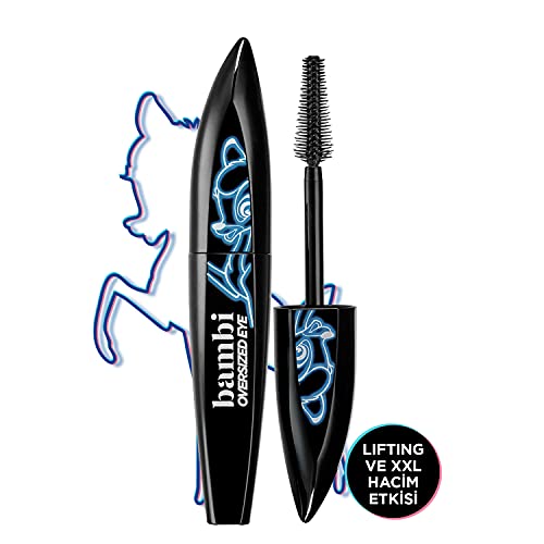 L'Oréal Paris Mascara, Wimperntusche für Bambi-Augen mit Wimpernlifting-Effekt, Sichtbar mehr Länge und Volumen, False Lash Bambi Eye Oversized Mascara, Schwarz, 1 x 8,9g