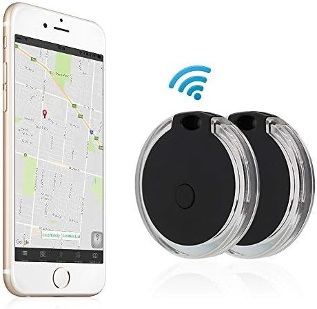 KeyTracker, Effeltch Smart Key Phone Wallet Finder Bluetooth Locator GPS Tracker Anti Lost Alarm with Selfie Shutter for IOS, Android Smartphone (Transparent balck)