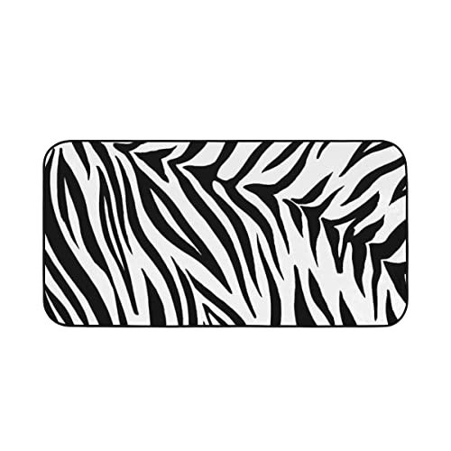 Funky Qiu Kitchen Mat Animal Zebra Stripe Print Non-Slip Absorbent Doormat Cushion Mat Home Decor Indoor Outdoor, 39" X 20" #TOP10