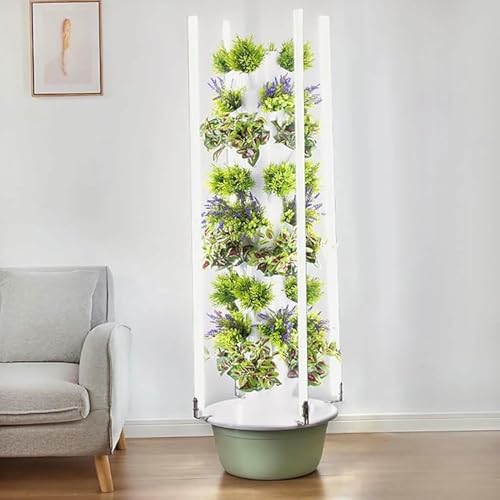 Sistema de cultivo hidropónico, kit de torre vertical interior para verduras, frutas y hierbas, ideal para germinación del hogar y jardinería sostenible