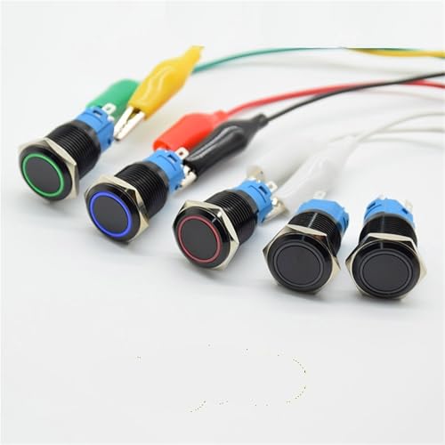 Interruptor pulsador metálico 12V para camperizaciones y paneles de control en vehículos