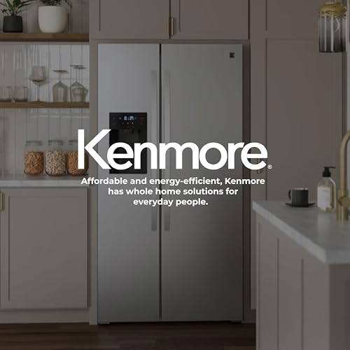 Kenmore 36" Side-by-Side Refrigerator with Freezer - Accela Chill, Water & Ice Dispenser, Adjustable Glass Shelves, ENERGY STAR Certified, 20 cu. ft. Capacity - Fingerprint Resistant Stainless Steel on Fridge.com