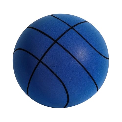 Silent Basketball,Dribble Dream Quiet Basketball Silent Basketball Dribbling Indoor Foam Basketball Indoor Training Slam Dunk Basket for Various Indoor Activities Gift for Youth Basketball Fans Blue