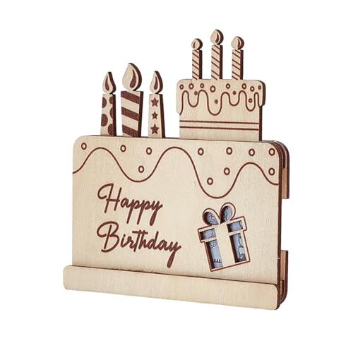 KASESSS Regalos de Dinero de Madera de Cumpleaños, Tarjeta Felicitacion Cumpleaños, Creativo Soportes de Madera para Dinero, Divertido Embalaje Regalo de dinero para Regalo, Fiestas, Viajes, Amigos