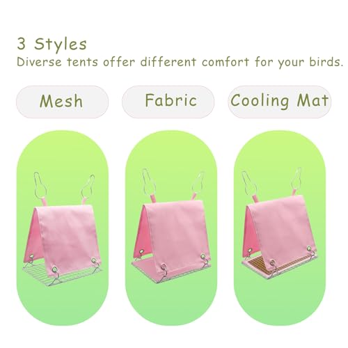 Image of Bird Nest with Removable Pad, Parrot Hammock for Cockatiels Conures - Hanging Cage Bed Tent Waterproof, Chew-Proof, Easy Clean & Anti-Sag Design for Parakeets Lovebirds, Pink