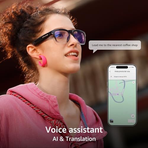 Image of OHO Smart AI Glasses with Bluetooth Audio, Hands-Free Calling, High-Impact 2.0mm Photochromic Blue Light Blocking PC Lenses, Sweat Resistant