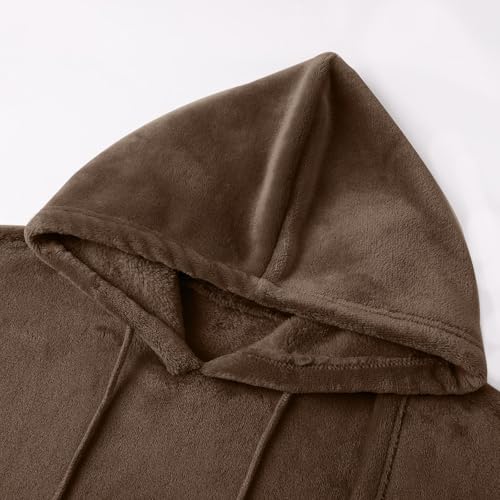 Sudadera con capucha para llevar gatos de color marrón talla M de forro polar 7