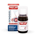 Gengigel First Aid Oral Fluid 50ml – Hyaluronic Acid Mouth Ulcer Treatment for Adults, Gum Repair & Gum Disease Care, Oral Rinse for Mouth Ulcers, Gum Irritation & Post-Dental Care