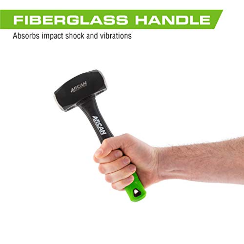 Arcan 3 Lb Drilling Hammer 10-Inch 2G Fiberglass Handle With Rubber Grips And Drop Forged Heads (Ah3D) #TOP2