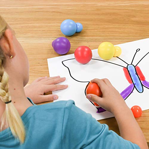 Ready 2 Learn Doodle Dabbers Dot Markers - Set Of 6 Washable Colors - Non Toxic - Specially Designed Toddler Grip With Storage Tray Provided #TOP2