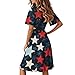 July 4th Dresses Casual Fashion Lounge Dressy Patriotic USA Flag Short Sleeve Festival Maternity 4th of July Outfits Vestidos De Verano para Mujer 2025 Navy