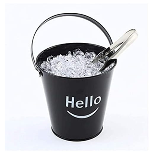 Svart järn is hink pommes frites liten hink kaffe bar, stor isback kaffe butik teaffär utrustning wangYUEQ
