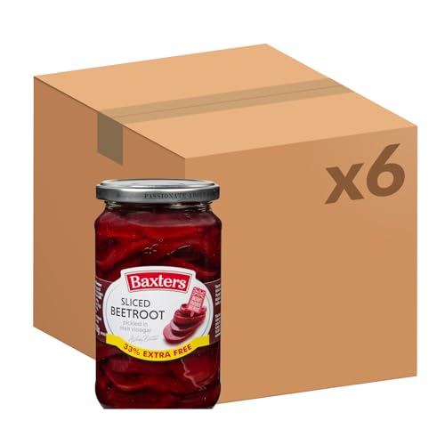 Baxters - Baxters Sliced Beetroot, Pickled in Malt Vinegar with 33% Extra, Vegan, Bulk Pack, 455g, (Pack of 6) - -14%