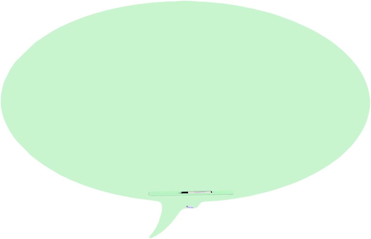 Rocada Magnetic Dry Erase Presentation Board, 46" x 30", Idea Bubble, Green (RCIDEA46-GR)