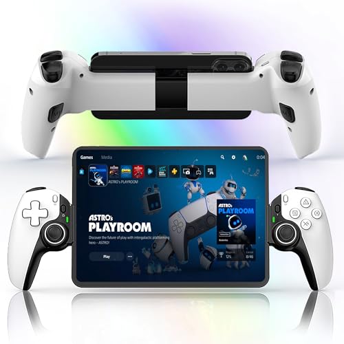 TJPD Stretch Game Controller Designed for Streaming Gaming，Wireless Game Controller with 2 Back Buttons/Hall-Rocker/Hall-Trigger, Compatible with PS4/5（PS4 Game Only）/SWITCH/iPad/iPhone/Smart Phone