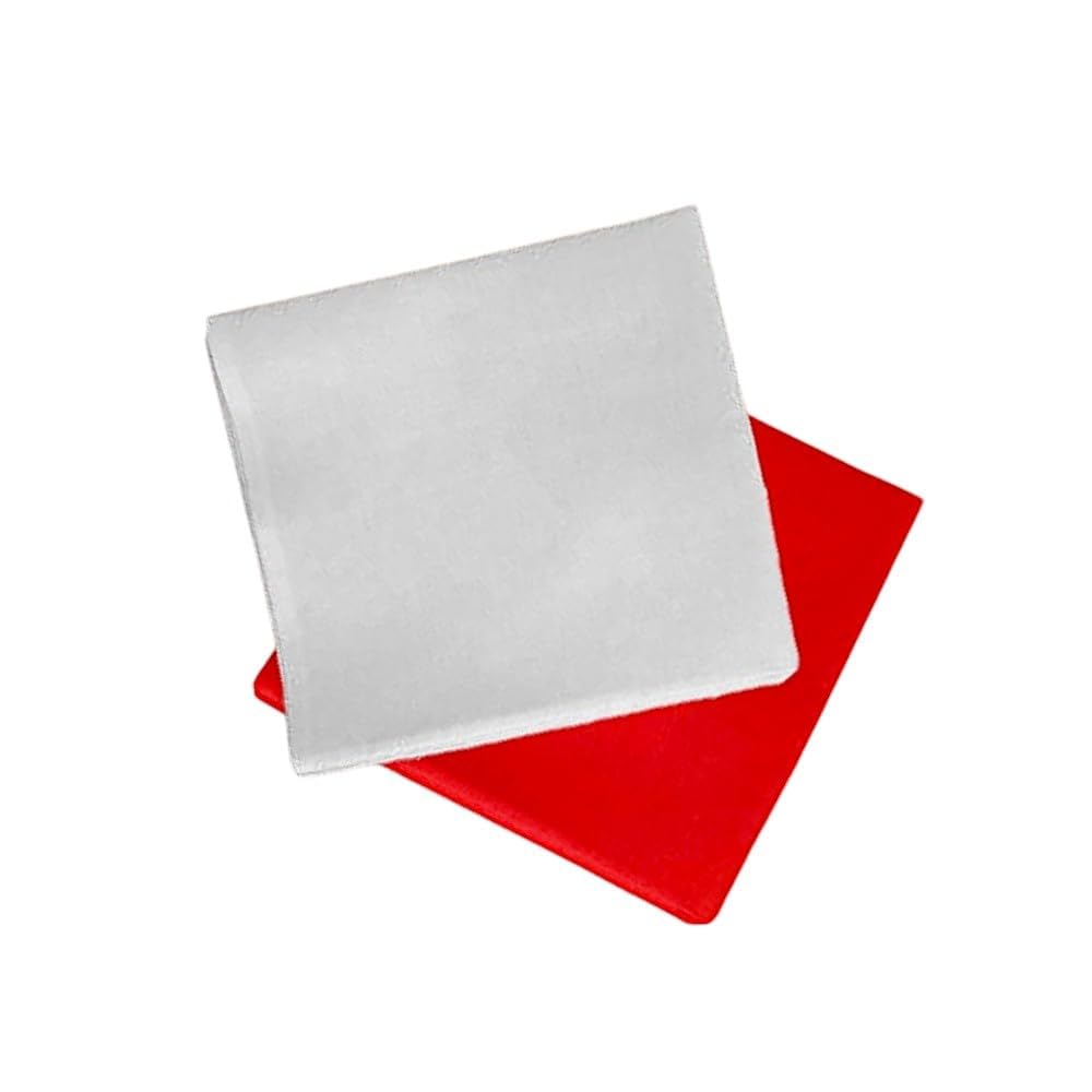 Achleshwar Premium Handcrafted Red & White Woolen Aasan - Perfect Mat for Meditation & Prayers - Soft, Comfortable (Combo of 2 Aasan) (Size 23 x 30 Inch)-image-45