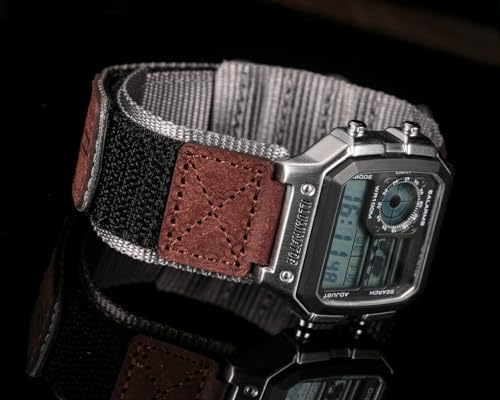 Image of 18mm Watch Band Strap for Casio AE-1000W AE-1200 AE-1300 AEQ-110W AQ-S800W MRW-200H MRW-S300 SGW-300H SGW-400H W-216H W-218H W-735H, Rugged Nylon Sports Strap